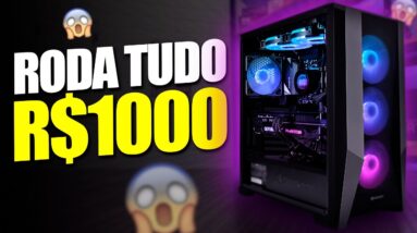 ESSE PC GAMER DE R$1000 RODOU TUDO SEM LAG (GTA 5, Fortnite, CS GO, Valorant etc)